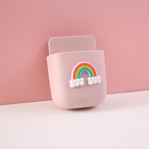 내일내꺼 수납함 캐릭터 핸드폰 카툰 벽부착 리모콘 꽂이 월포켓 리모컨정리함 SJYKQSN10, SJYKQSN무지개