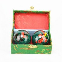 손마사지기 이완 요법 음양 핸드볼 건강 명상 공 손 손가락 운동 스트레스 해소 보정 공, Green Dragon