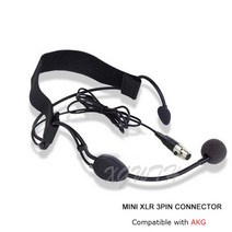 무선호출기 M 3 헤드셋 마이크 헤드웨어 하이퍼카디오이드 콘덴서 마이크 u n, 02 3pin for AKG