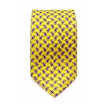 [젠틀안트] 옐로우 페이즐리도트 수동 실크넥타이 CT-205