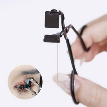 속눈썹 올리기 부분 뷰러 무쌍 언더 미니 집게 마스카라 뷰러 블랙 1P+패킹2