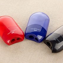 Faber Castell 연필깍이 미니 샤프너 싱글홀 더블홀, 블루 더블 UK00429
