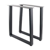 테이블 철제 다리 2개1조 상 상판 국산 사다리형 500x700x600 검정 흑색 블랙, 테이블사다리형/500x700x600/2개1조