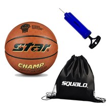STAR 스타 농구공 챔프 그립 CHAMP GRIP BB4657, free + SQUALO 공가방 & 펌프