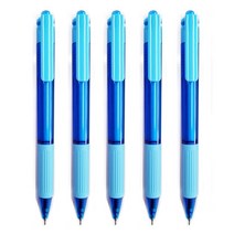 [마치] 클릭 파스텔 니들볼펜 0.7mm 검정심볼펜 국산 판촉 홍보용볼펜 4color, 10개입, 파랑