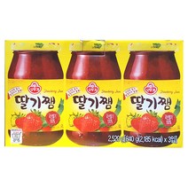 오뚜기 딸기잼 840g x 3병 과일잼 대용량 후르츠 카페