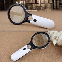 돋보기 확대경 블록렌즈3LED 라이트 45X 돋보기 렌즈 미니 포켓 핸드 현미경 독서 쥬얼리 루페, 한개옵션0