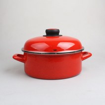 독일냄비 가이타이너 법랑냄비 라이트레드 낮은형 5사이즈선택, 22cm