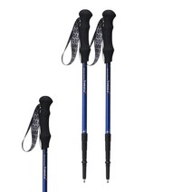 트렉스타 정품 4단 예일로 등산스틱 2개 1세트+케이스, 블루