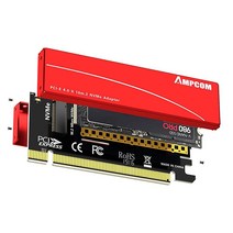 AMPCOM M.2 M 키 Nvme SSD - PCI-e 4.0 어댑터 PCI Express 4.0 X16 카드 알루미늄 케이스 포함 윈도우7 8 10 지원 2280 지원
