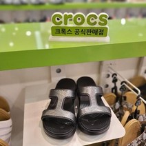 크록스 몬테레이 메탈릭 웨지 우먼 블랙 207144-001