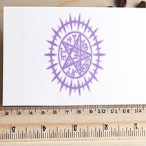 Happylifehere Japanese Anime Purple Temporary Waterproof Tattoo Sticker Cosplay Prop (Only Tattoo), 1