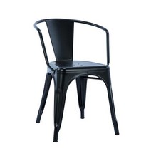 메탈의자 미드센추리의자 카페 모던 심플 철제벤치, 검은색