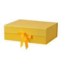 리빙앤도 고급 리본매듭 기프트박스 4호, 골드, 1개