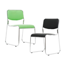 오너클랜 회사 사무용 회의실의자 사무실의자 철제 멀티의자, 블랙 본품