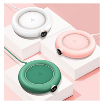 KC인증 USB 컵워머 머그워머 티워머 3단온도조절, 핑크