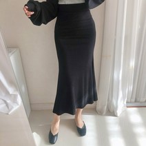 퍼니걸스 5446 데일리 골지 머메이드 롱 스커트 여성의류