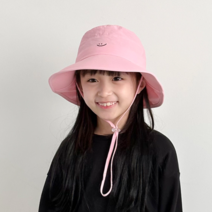 유아 뉴 스마일 썬햇 키즈 방수 메쉬 버킷햇 UV 모자