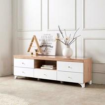 가이온 루나 LPM 1500 2단 거실장, 오크화이트