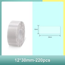 유니원 라벨프린터 UL-20전용 라벨테이프 /가성비 좋은 라벨테이프/먹지없는 라벨지, DT1230 투명 12mm x 30mm (220매)