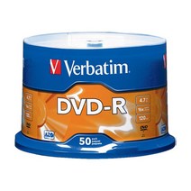 [dvd25gb] 버바팀 Verbatim CD-R / DVD-R / RW / DL / 700MB 4.7GB 8.5GB 25GB 50GB 블루레이, DVD-R 4.7GB 50p CAKE 16X