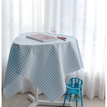 방수천 면 20수 라미네이트_1cm 심플 스카이블루 선염체크 [E0838], 라미네이트_1cm심플_스카이블루선염체크