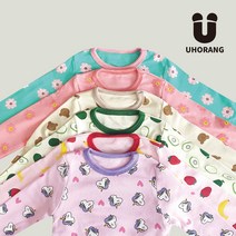 유호랑 국산 봄 가을 나염 베이비 슈트 & 실내복 7종 아보카도 딸바 꽃 베어