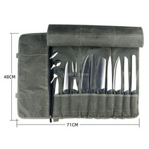 가죽 칼가방 칼걸이 자석 보관함 휴대용 칼집 싱크대 칼꽂이 나이프 케이스 거치대 칼블록요리사 칼 가방 숄더 스트랩 칼 파우치 10 슬롯 홀더 홈 야외 칼 캐리어 파우치 홀더, a, 1개