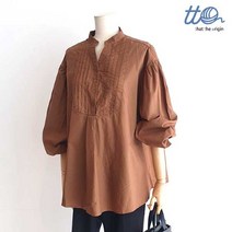 티티오 tto 가슴셔링포인트 블라우스 T23WBL06AX