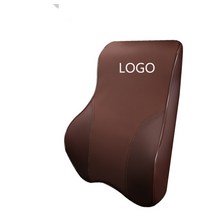 car logo leather memory foam neck pillows seat chair lumbar back support 쿠션 for office home 자동차 자동 인, 로고 f 1pcs