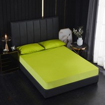 탄성 밴드가 있는 방수 침대 장착 시트 싱글 더블 트윈 전체 퀸 킹 멀티 사이즈용 매트리스 보호대 교체, Green+140X190X30cm