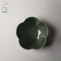 [공방상점] 연꽃무늬 플레이트 다도구세트 도자기볼 도자기 차도구 퇴수기, 소 접시(그린)