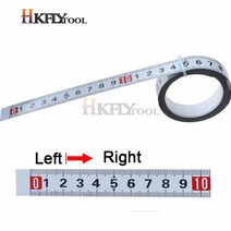 측정기 메트릭 스틸 마이 터 트랙 테이프 측정 0.5 '자기 접착 스케일 눈금자 1-5M 라우터 테이블 톱 T-트, Left to Right_3M