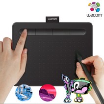 와콤 인튜어스 타블렛 CTL-4100 (클립스튜디오 소프트웨어 증정), 블랙