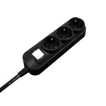 대성 플러스탭 블랙 절전형 3구 멀티탭 16A 250V, 블랙 절전형 3구_2m