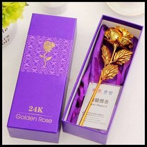 24K 금 장미 꽃 선물 금장미 한송이 여자친구 생일 생신 기념일선물 엄마 장모님, 장미 스타일 1