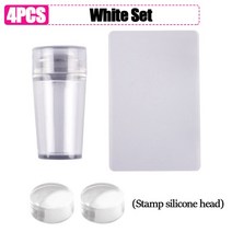 날인기 불박기 생산날짜 유통기한 자동 인쇄기 스크레이퍼와 투명 네일 스탬퍼 2 개 젤리 실리콘 스탬프 프, 06 Set 6