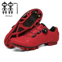 자전거신발 클릭슈즈 산악자전거신발 남성 사이클링 스니커즈 Mtb 신발 레이싱 자전거 자동 잠금 속도 여성 스피드 클릿 산악 도로 2023, MTB-red-Lock+39