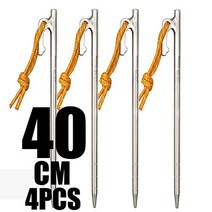 TITO 4PCS 야외 고강도 티타늄 합금 텐트 네일 스파이크 캐노피 텐트 페그 캠핑 텐트 네일 스테이크 8X240MM8X300MM8X350MM, 8X400X4PCS
