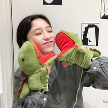 귀여운 겨울 따뜻한 공룡 디자인 기모 벙어리 장갑