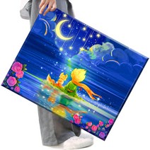 FASEN 액자 캔버스형보석십자수 DIY세트 라운드 비즈 40 X 50cm, FSE80.어린 왕자