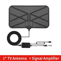 4K 8K 25dB 고 이득 HD T DT 박스 디지털 T 안테나 3000 마일 부스터 활성 실내 공중 HD 평면 디자인 DBT2 T 안테나, 04 Antenna andAmplifier