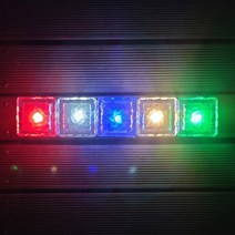 솔까든 태양광 매립등 70mm 사각 수정형 5개입 잔디등 타일시공 보도블럭시공, 흰빛