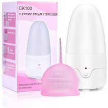 휴대용 생리컵 소독기 스팀 살균기 생리컵 소독, 클리너 핑크 컵