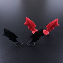 바이크 헬멧 액세서리 박쥐날개 모양 오토바이 꾸미기, 블랙