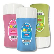 티티경인 아쿠아 물감 220ml 대용량물감 수채화물감*2개입, 하양색+M2유성매직랜덤1개증정