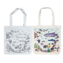 신밧드몰 컬러링 에코백 바다속 - 에코백 만들기 패브릭마카 패브릭아트 그리기에코백 DIY 집콕놀이