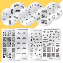 코나드 스탬핑네일아트 이미지판 플레이트, 1개, 01.원형플레이트 m102