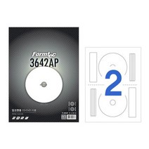 폼텍 광택 CD라벨지 PS3642AP 2칸 10매 잉크젯용, 없음