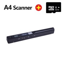 북스캔 휴대용 900 인치 당 점 A4 문서 스캐너 비즈니스 영수증 책 지원 JPG/PDF 형식, 02 ISCAN WITH 32GB card
